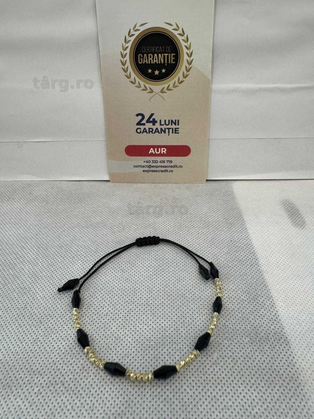 (Ag41) Bratara aur 14K B6266.1 - Certificat de garanție!