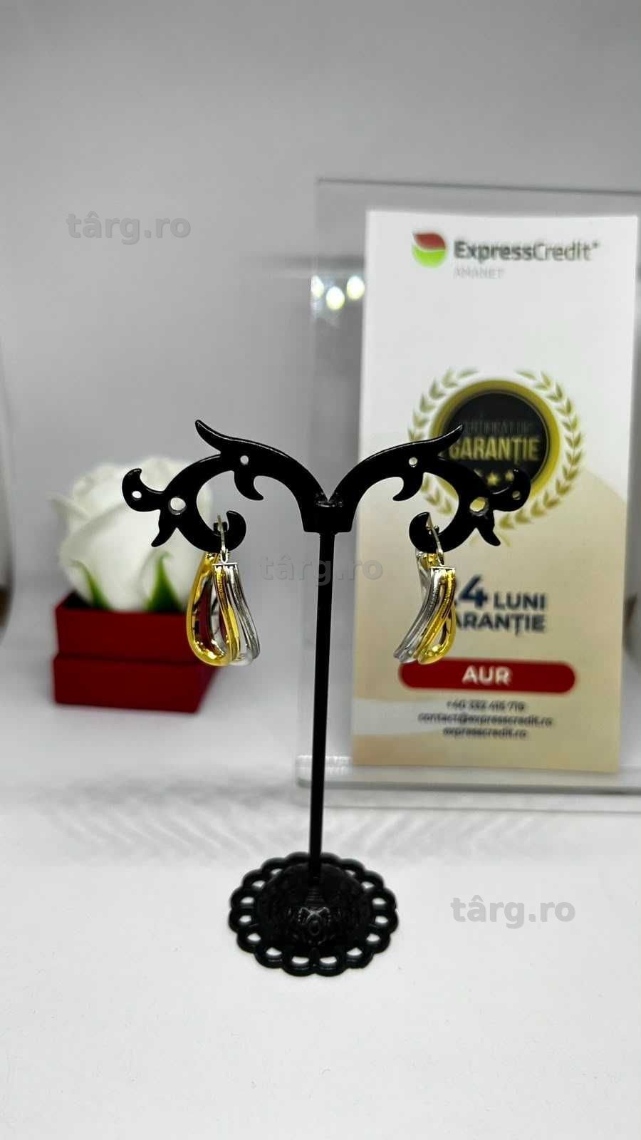 Cercei Aur 18K 3.30g (AG1 Alexandru b54363) - Garantie 2 ani! 3
