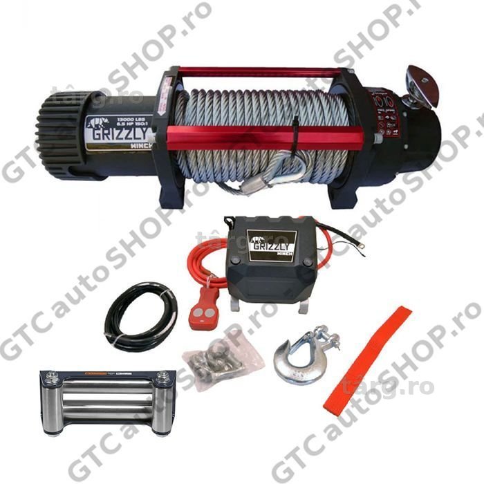 troliu grizzly winch 13000 150:1 cablu otel
