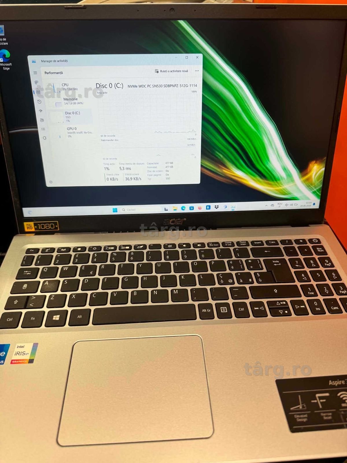 Hope Amanet P5-Laptop Acer Aspire 3 ,15.6", I5-1135G7/ 8 GB RAM / 512 GB SSD 2