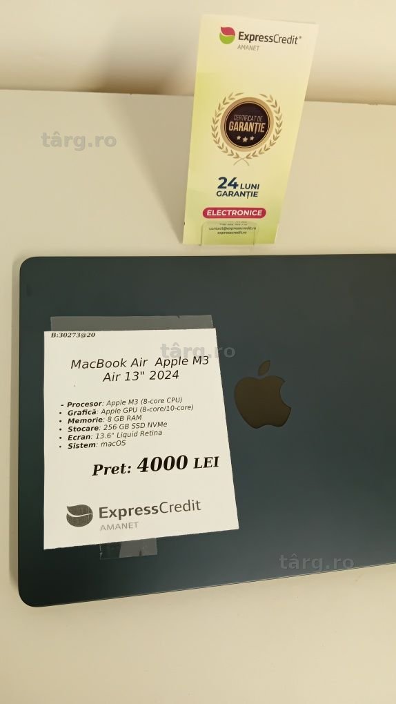 MacBook  Air 13" Apple M3 (2024) AG20 Dancu b30273 Garanție 2 ani ! 3