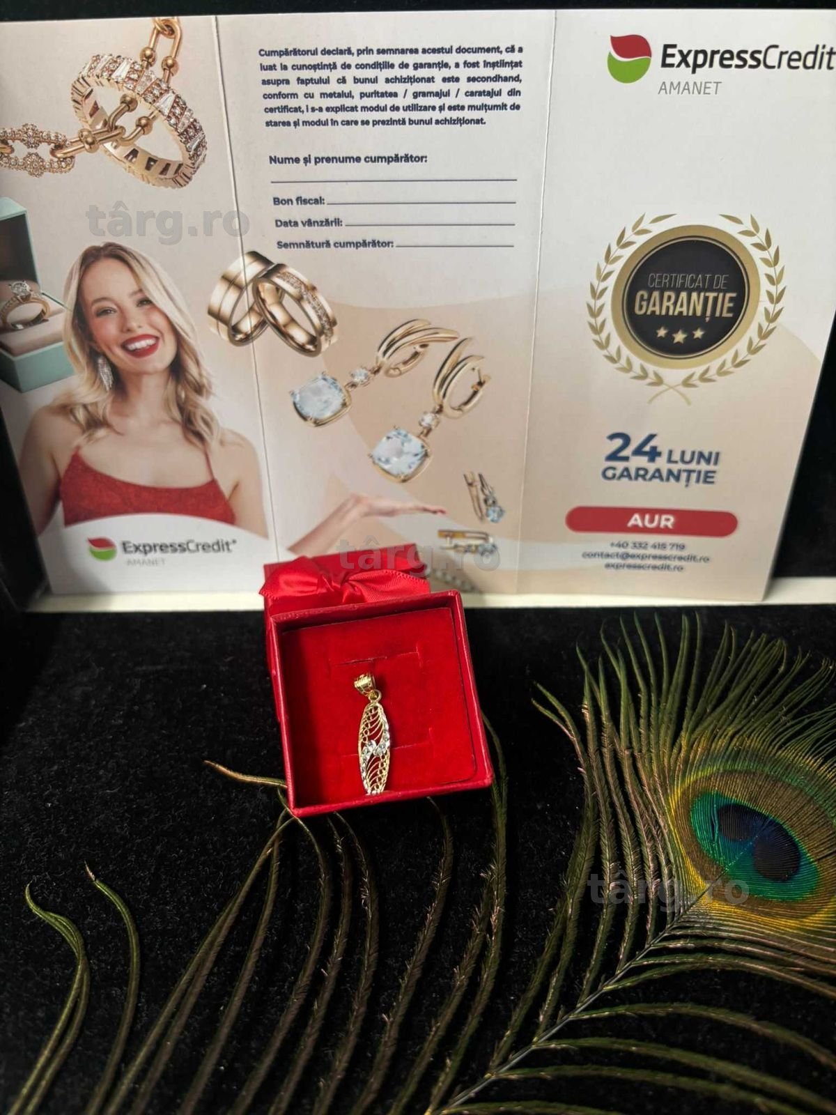 Medalion aur 14k 0.59g (B.60286.6-Tatarasi) Garantie 2 ani-295 lei