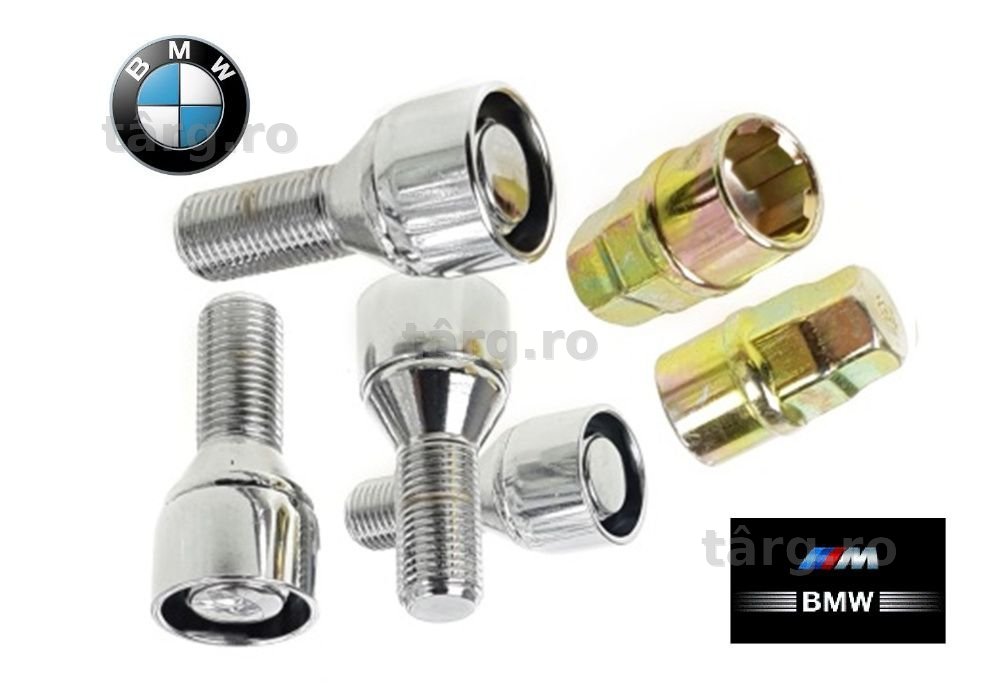 Prezoane antifurt BMW M12 x 1,5  + 2 cap cheie de 17