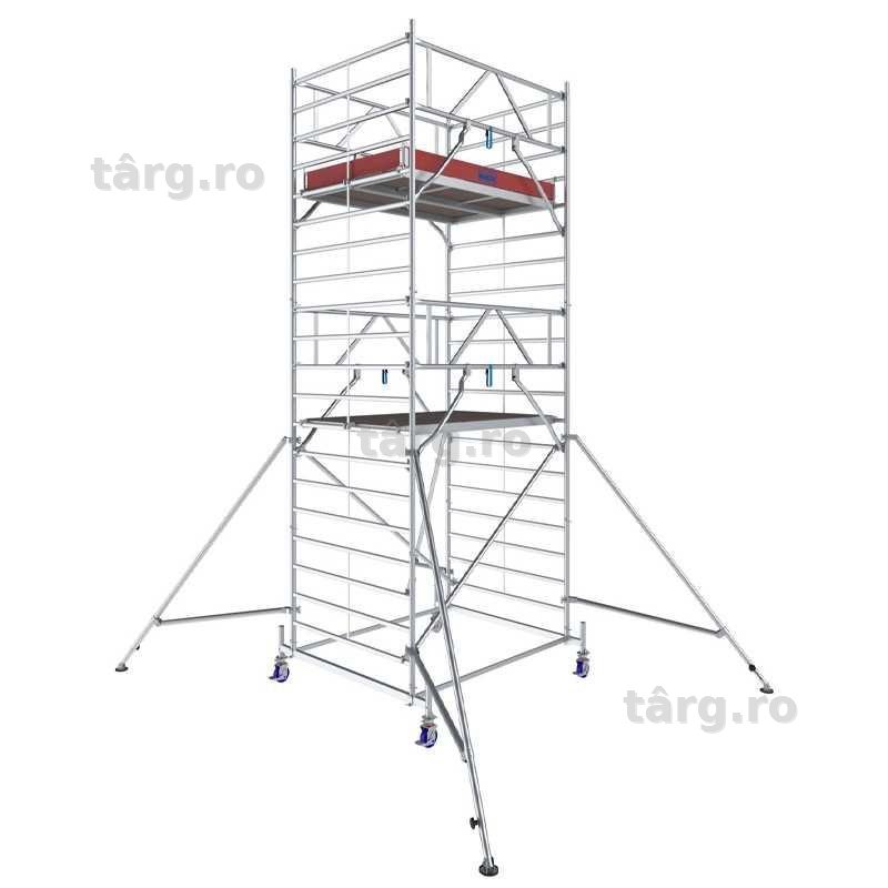 Schela mobila Stabilo S50 1,5 x 2m, aluminiu, inaltime lucru 6.4m, inaltime max. platforma 4.4m - KR-781048