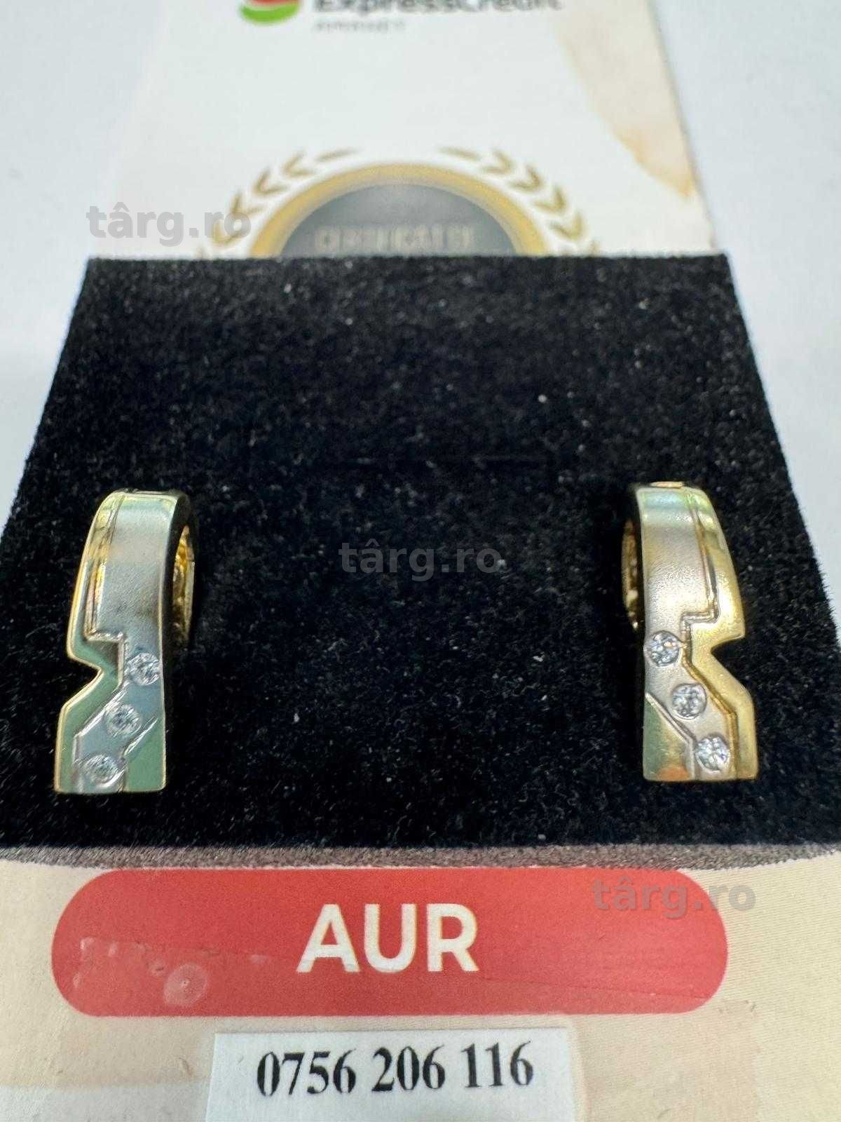 Cercei din aur 14k (70218.1/ 10 Pacurari 1) garantie 2 ani! 3