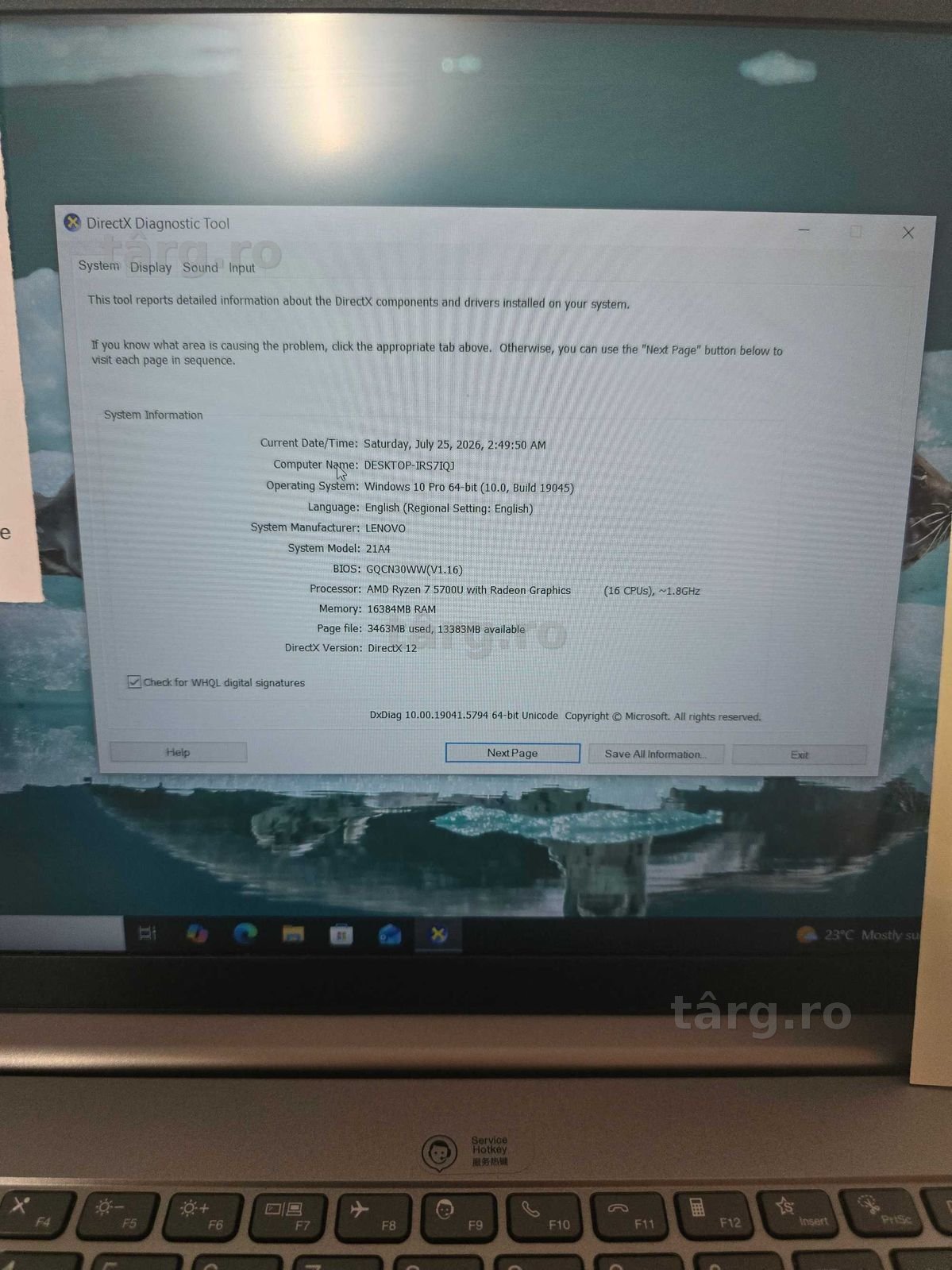 Laptop Lenovo (Ag 29 Siraj ) B34989 / Garantie 2 Ani !! 2