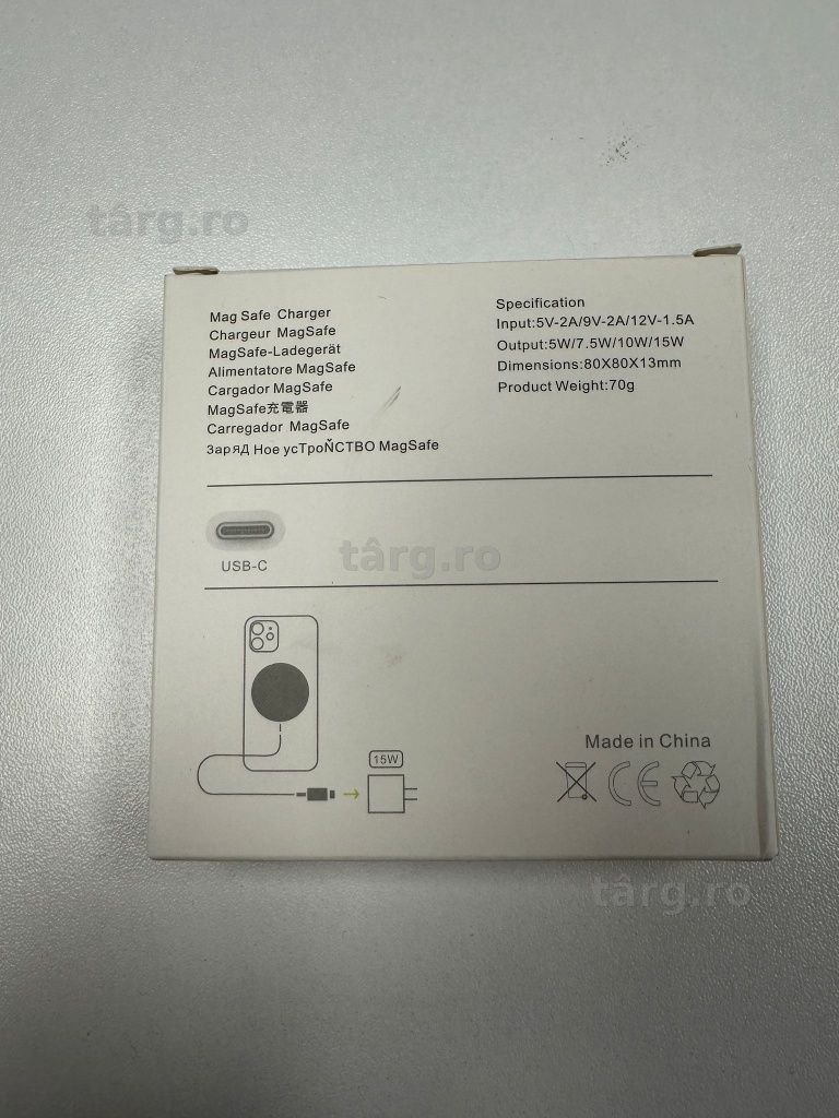 Incarcator iPhone MagSafe - Cablu incarcare wireless fast charge 15W 2