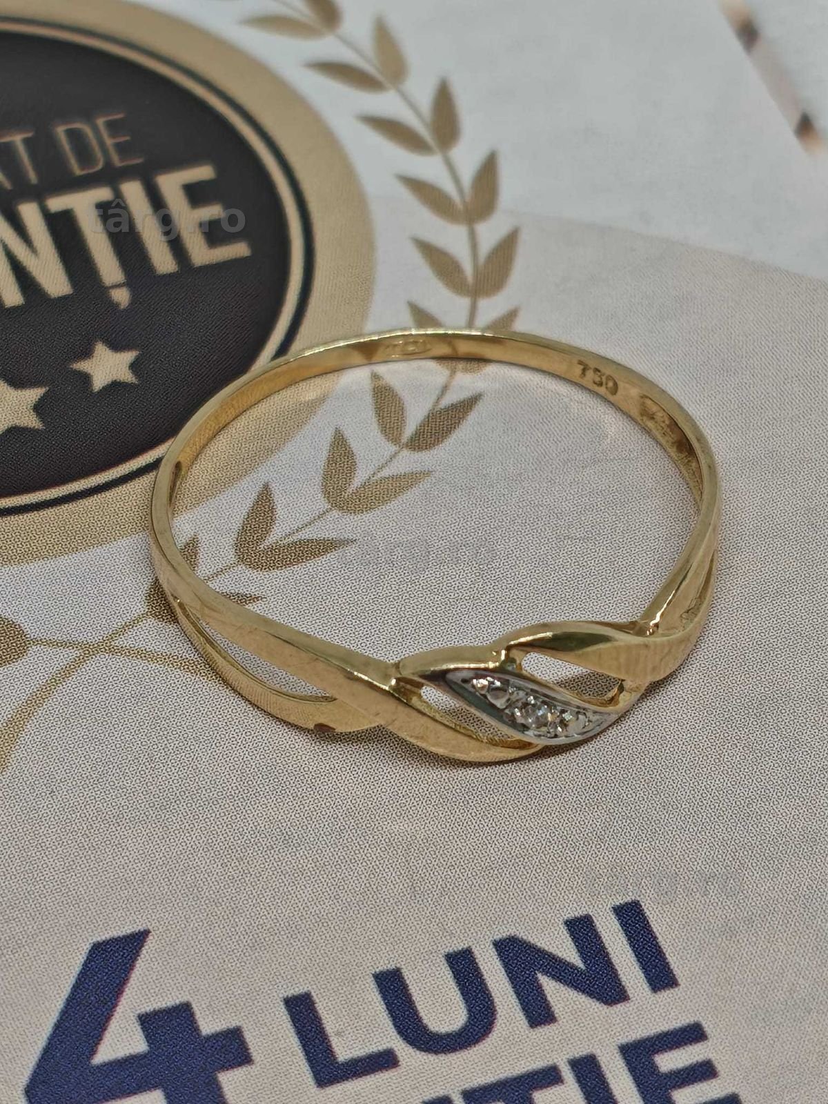 Inel din aur de 18K  (Ag43 Falticeni B4010) -  24 luni garantie! 2