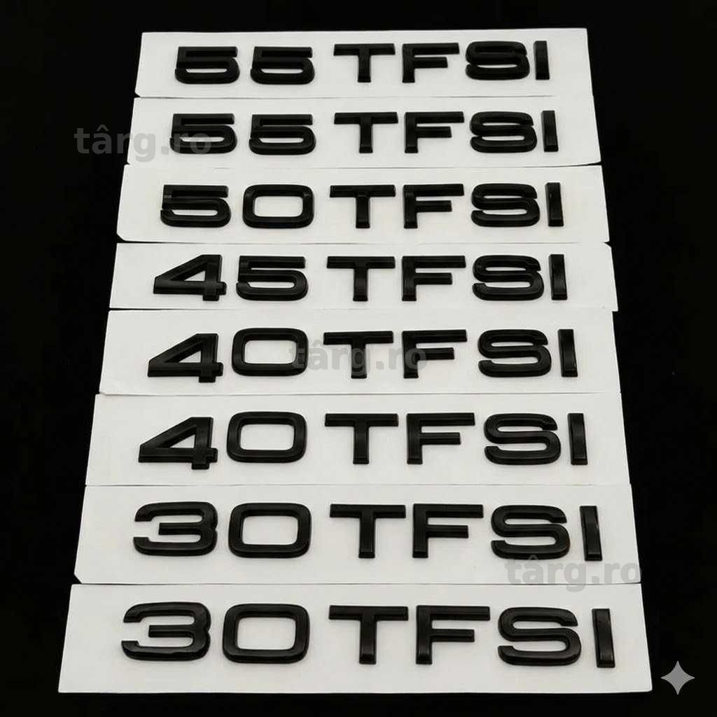 Emblema Sigla LOGO Negru Lucios AUDI Portbagaj 35TFSI 40 45 50 55 TFSI