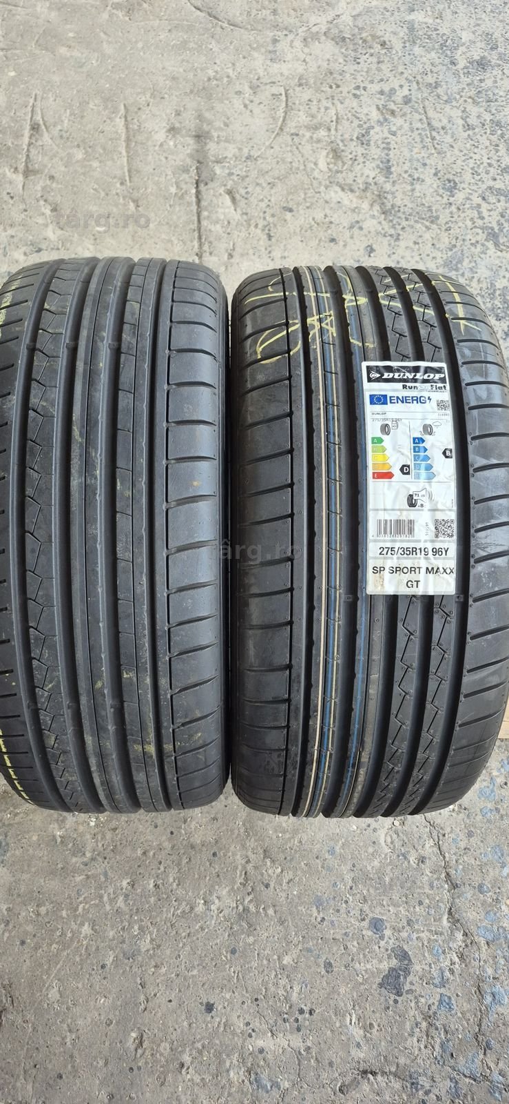 4 anvelope vara Rft Dunlop,fata ca noi 245/40/19,spate noi 275/35/19.Pret/bucata. 2