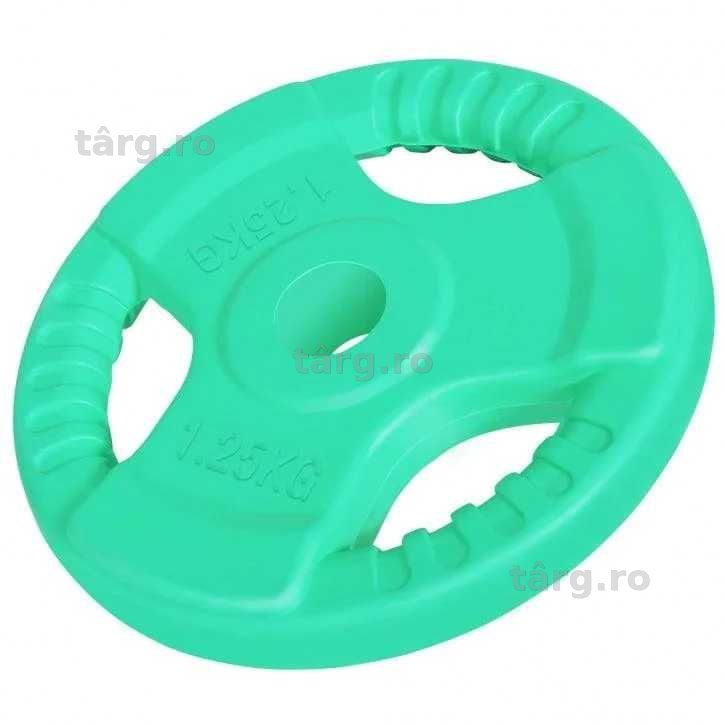 Disc din fontă cauciucat cu grip 31mm 1,25 KG Gorilla Sports