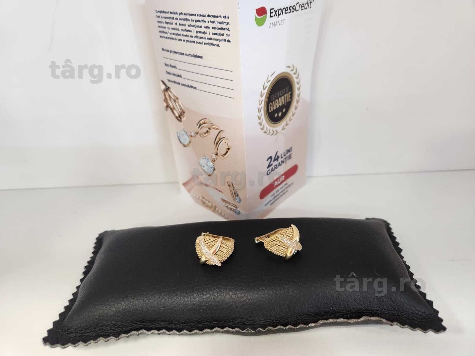 Cercei aur 14k 8.80gr( b68436.3/AG2 Tudor)- Garantie 2 ani! 6