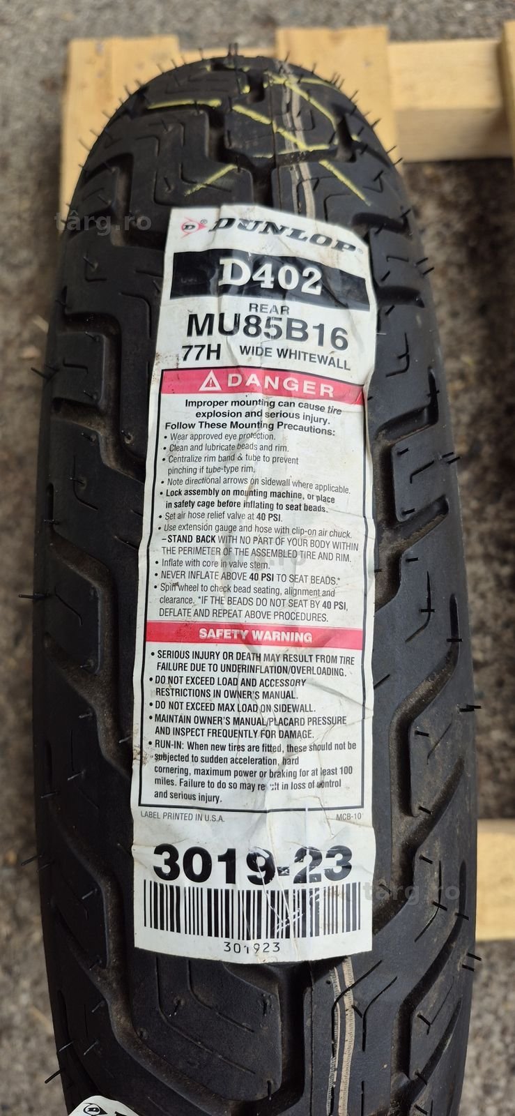 O anvelopa moto noua spate Dunlop D402,MU85 B16 M/C. 2