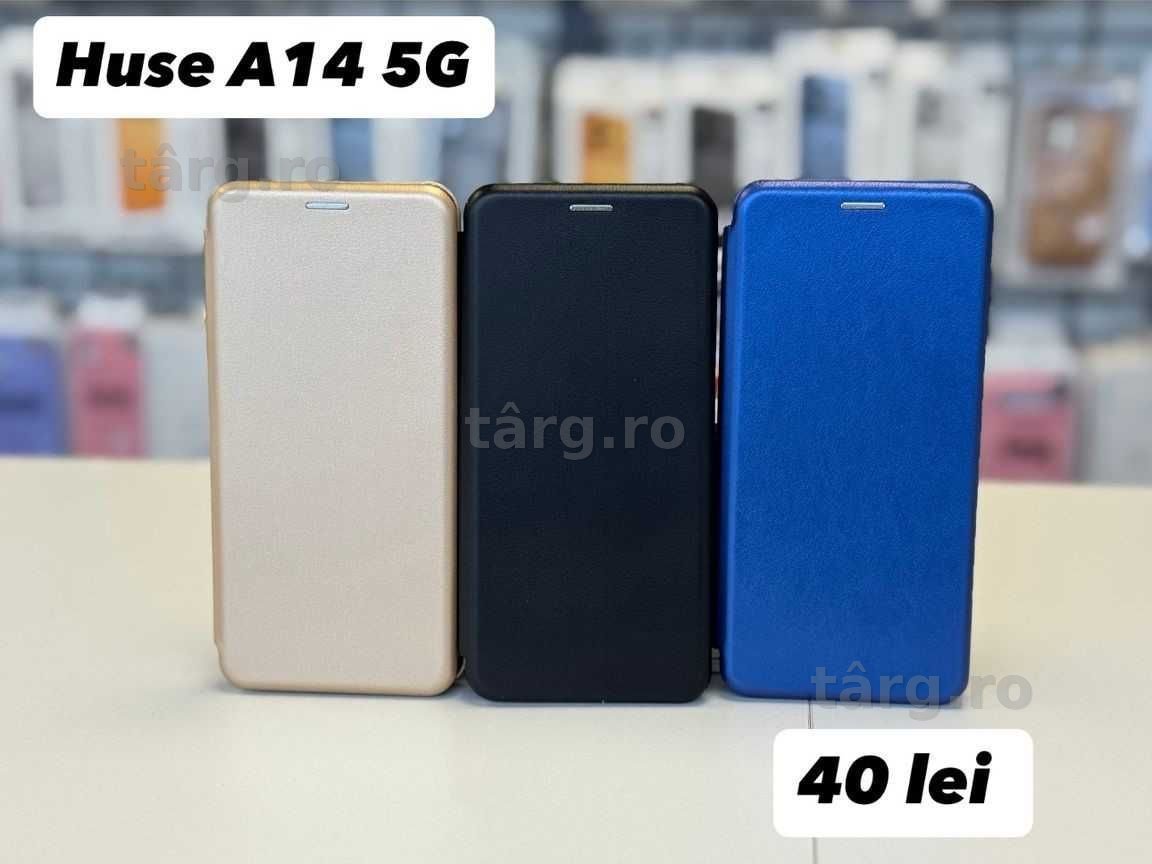 Husa tip carte , folie, cablu, incarcator Samsung A14 5G