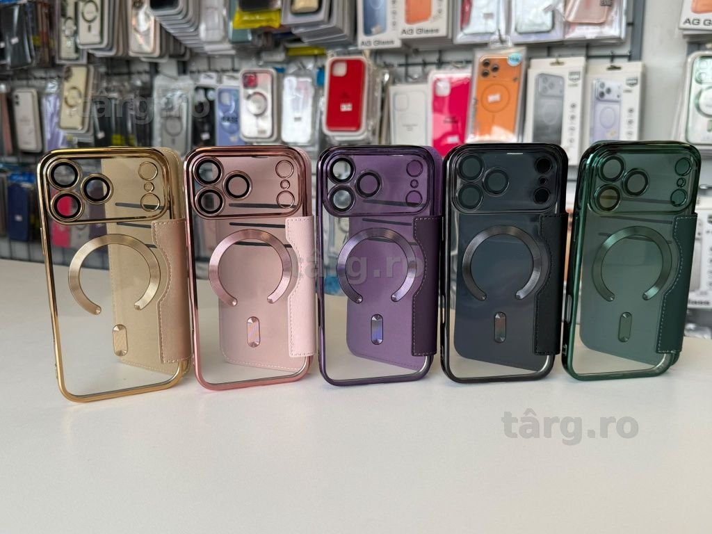Husa tip carte cu magsafe pentru iPhone 17 pro max 2