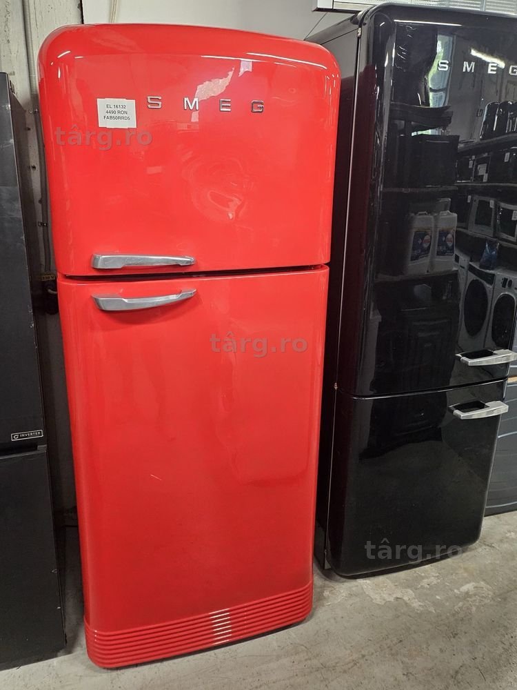 Combină frigorifică retro stil anii 50 Smeg FAB50RRD5, factura si garantie 12 luni
