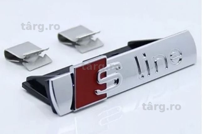 Emblema S Line Sigla Audi Grila Logo S-line A1 A3 A4 A5 A6 Q3 Q5 Q7