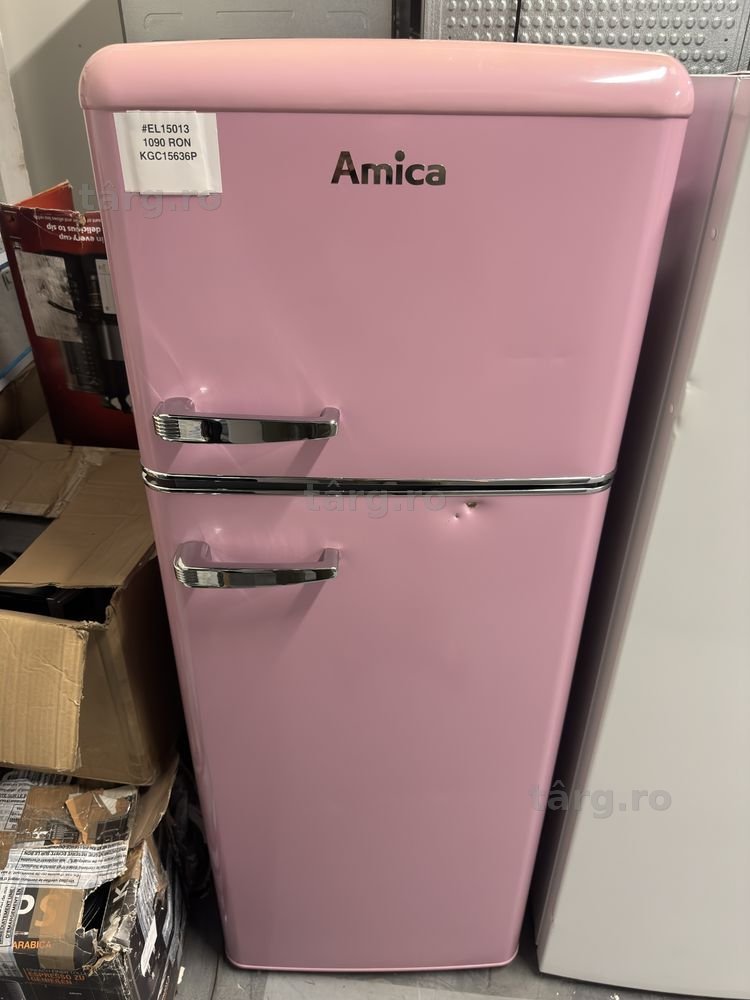 Combină frigorifică stil retroAmica KGC15636P, factura si garantie 12 luni