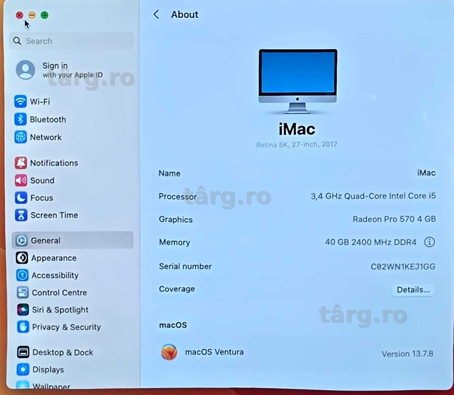 Apple iMac 2017 Retina 5K Intel Core i5 Ram 40 Gb RAM (Ag8 Tudor/B75310) – Garantie 2 Ani! 4