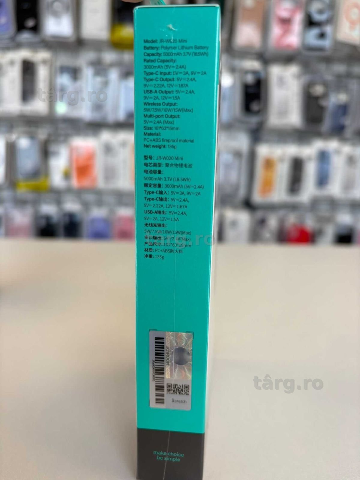 Baterie Externa MagSafe Wireless Joyroom JR-W020 Mini, 5000mAh 3