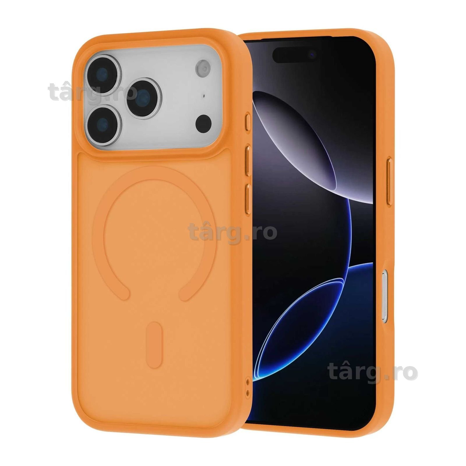 Husa MagSafe Orange - Spate Mat Fumuriu - iPhone 17 Pro