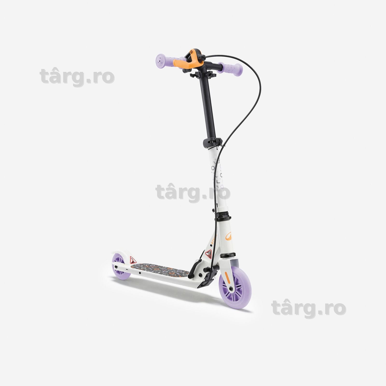 Trotinetă cu frână Play 5 Alb-Mov Copii - produs resigilat Decathlon