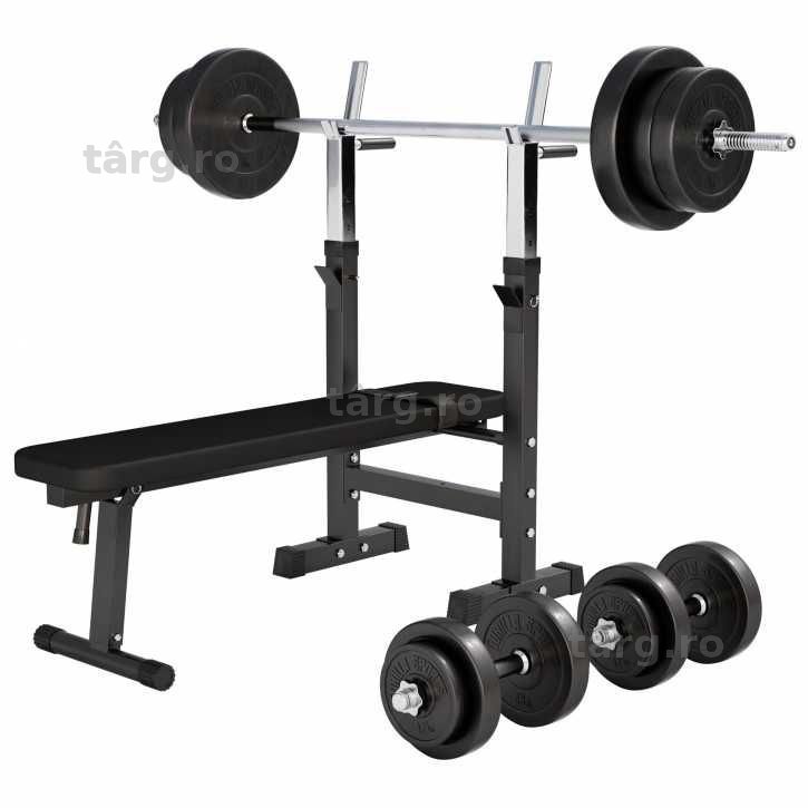 *Set banca reglabila + greutati ciment 70kg