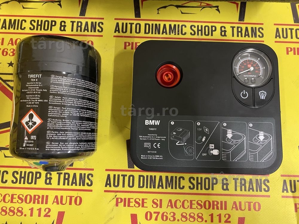 Compresor auto umflat roti original Bmw Kit pana X1 F39 F45F46 F48 F49