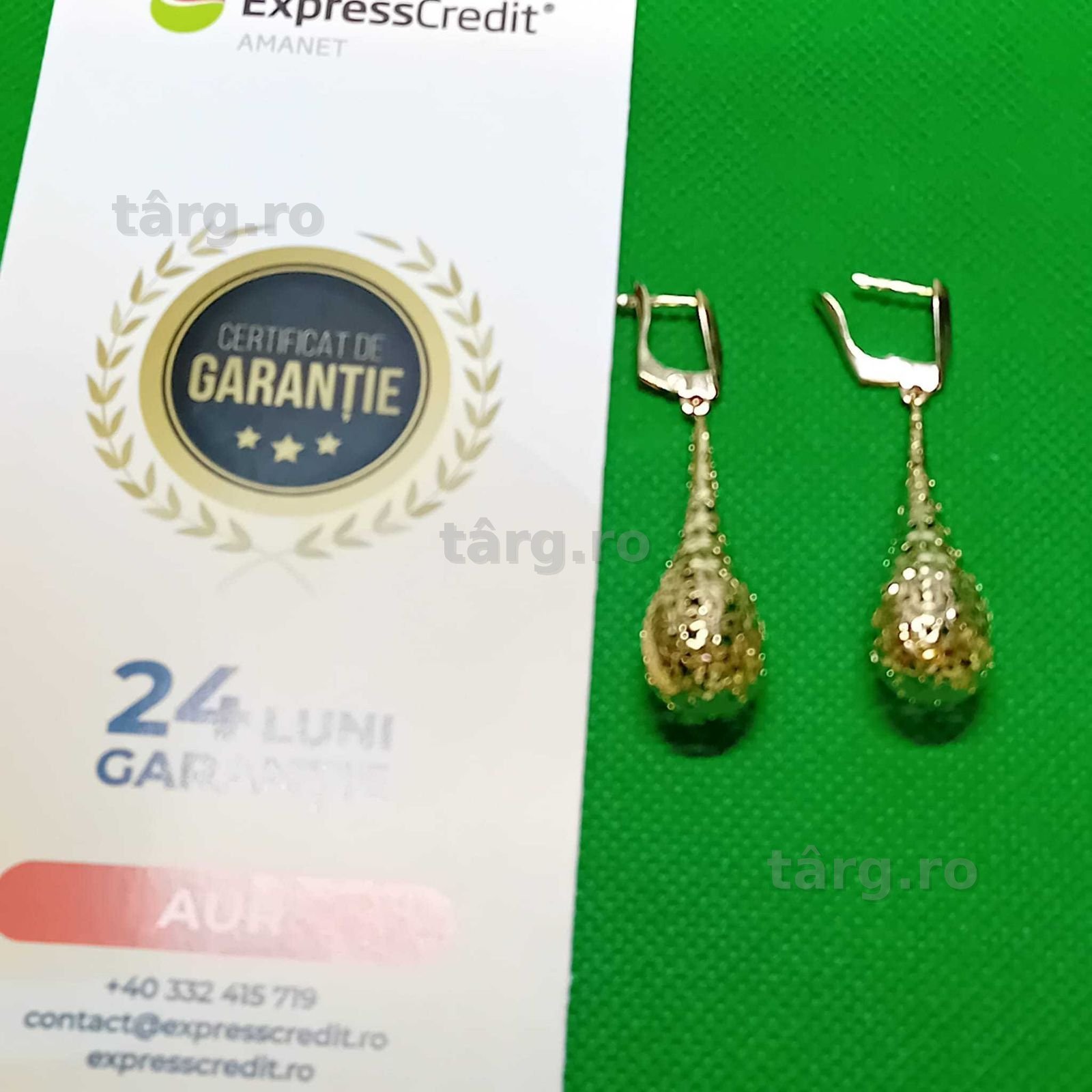 Cercei  aur 14k 4.50 gr (AG4 Dacia b.51857 )Garantie 2 ani 3