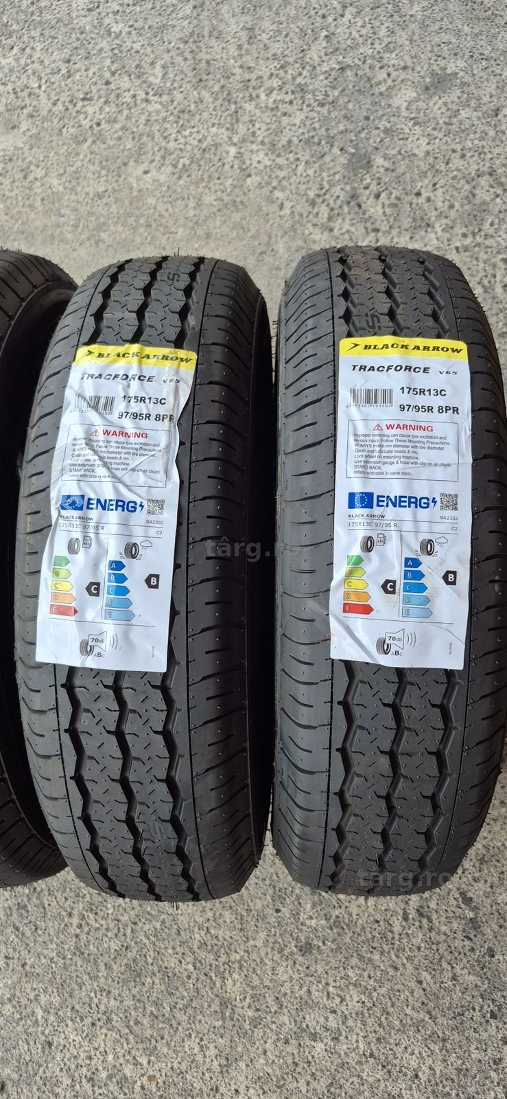 4 anvelope vara noi Blackarrow 175/13C,dot 2025.Pretul este pe bucata. 2