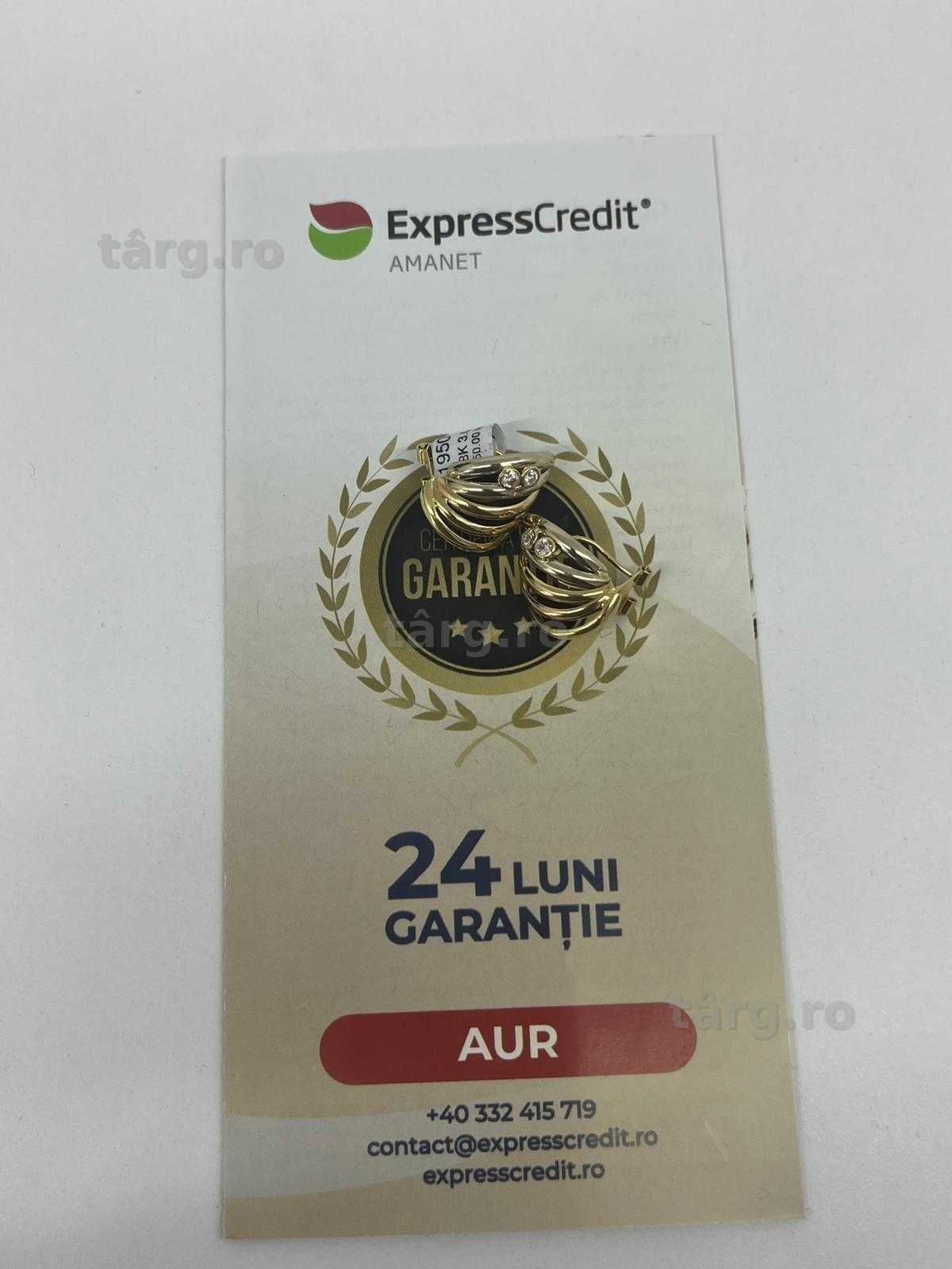 Cercei aur 18K 3.07g ( AG50 Galata B8177 ) - Garantie 2 ani! 2