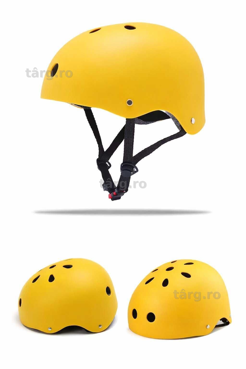 Casca protectie Bicicleta/Trotineta, Ultra Usoara, Marime reglabila, Galben 4
