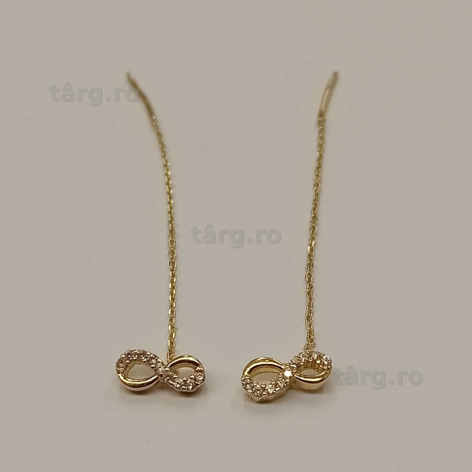 Cercei aur 14k (ag49 Esplanada b.7697) Garantie 2 Ani 2