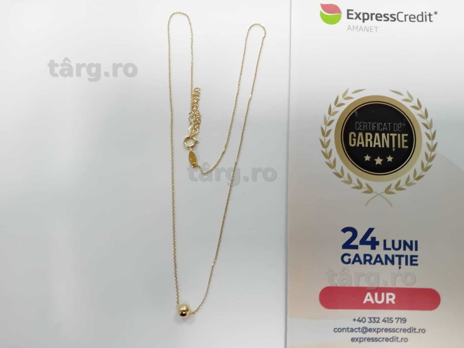 (Ag33) Lant Aur 14K/Garantie 2 ani