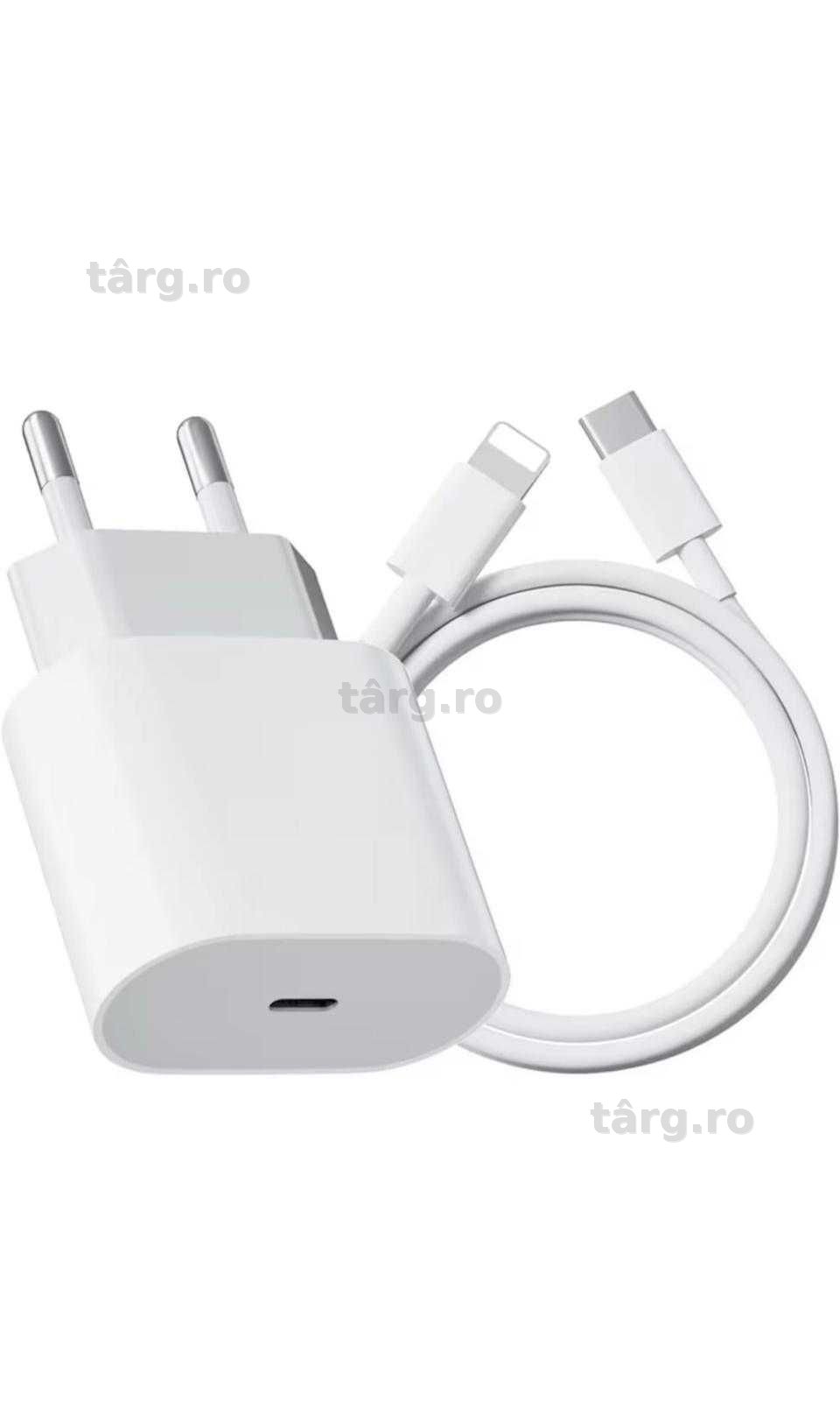 Set adpator 20w incarcare rapida si cablu lightning (iphone)