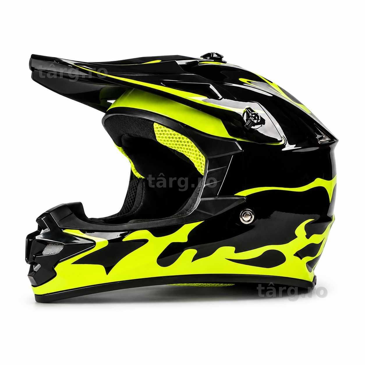 Casca Moto Enduro Cross ATV - S / M / L / XL - Galben Neon