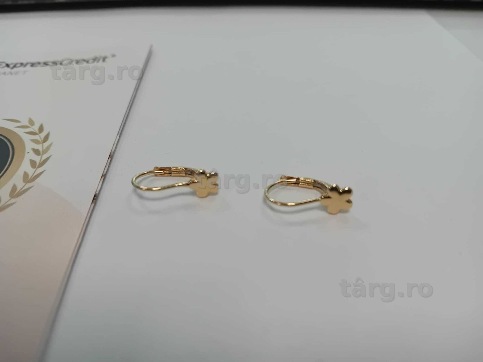 (Ag33) Cercei Aur 18K/Garantie 2 ani 2