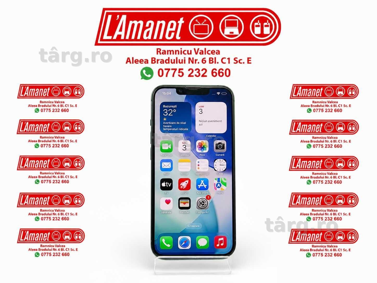 iPhone 13 Green 128 GB Neverlocked Stare Buna