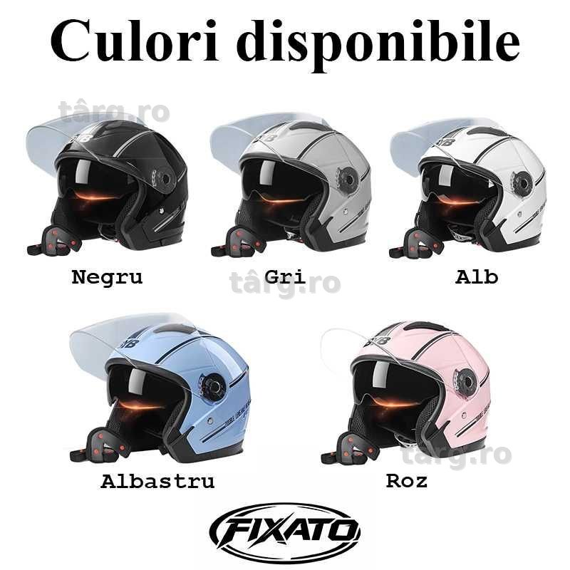 Casca Moto/Scuter/ATV, viziera dubla, marime universala, Roz 6