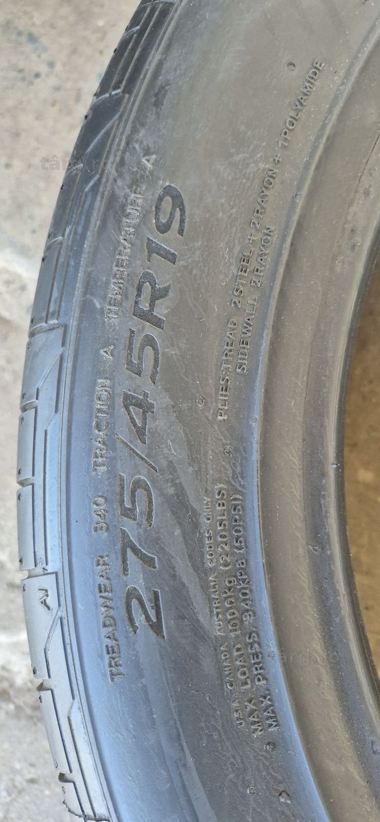 2 anvelope vara Hankook 275/45/19,ca si noi.Pretul este pe bucata 6