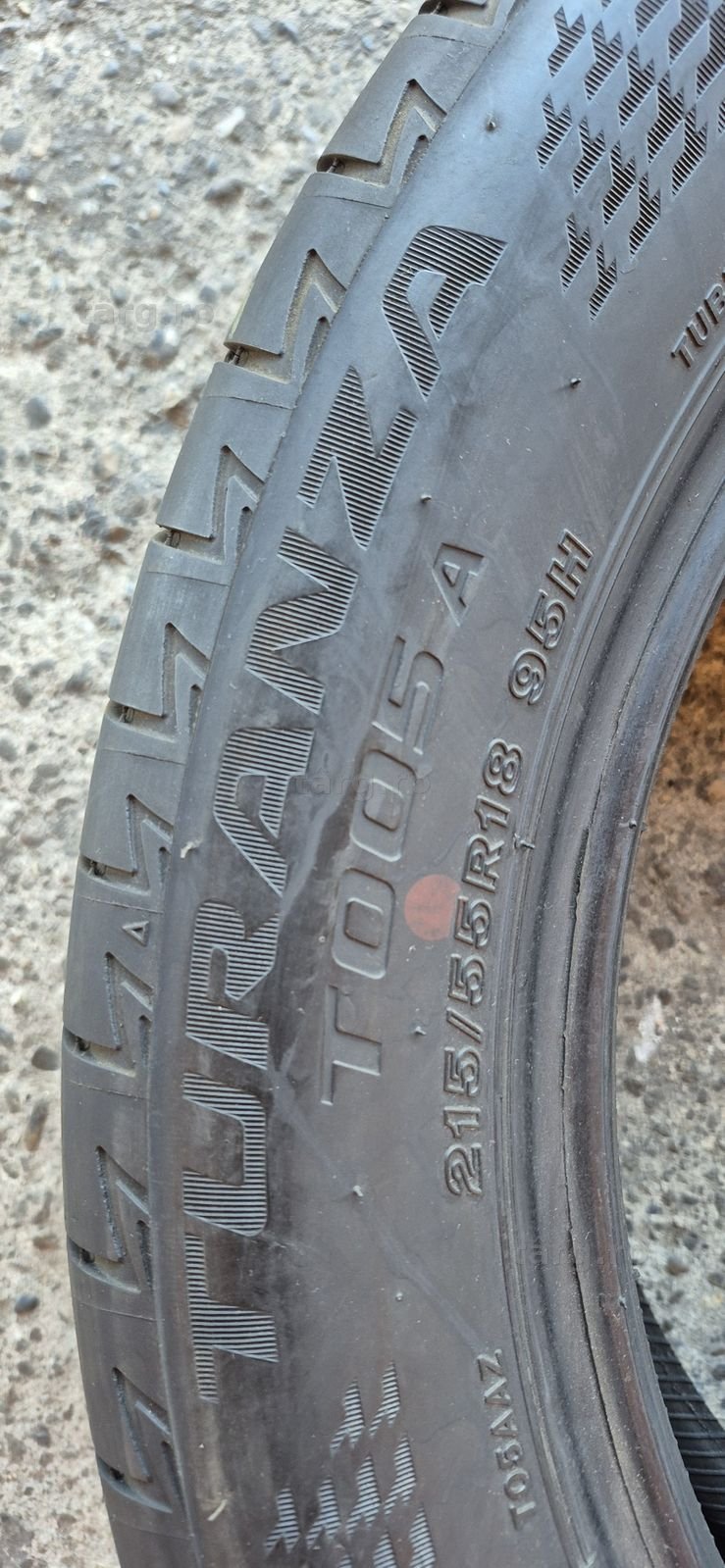 4 anvelope vara Bridgestone 215/55/18,dot 2020.Pretul este pe bucata 5