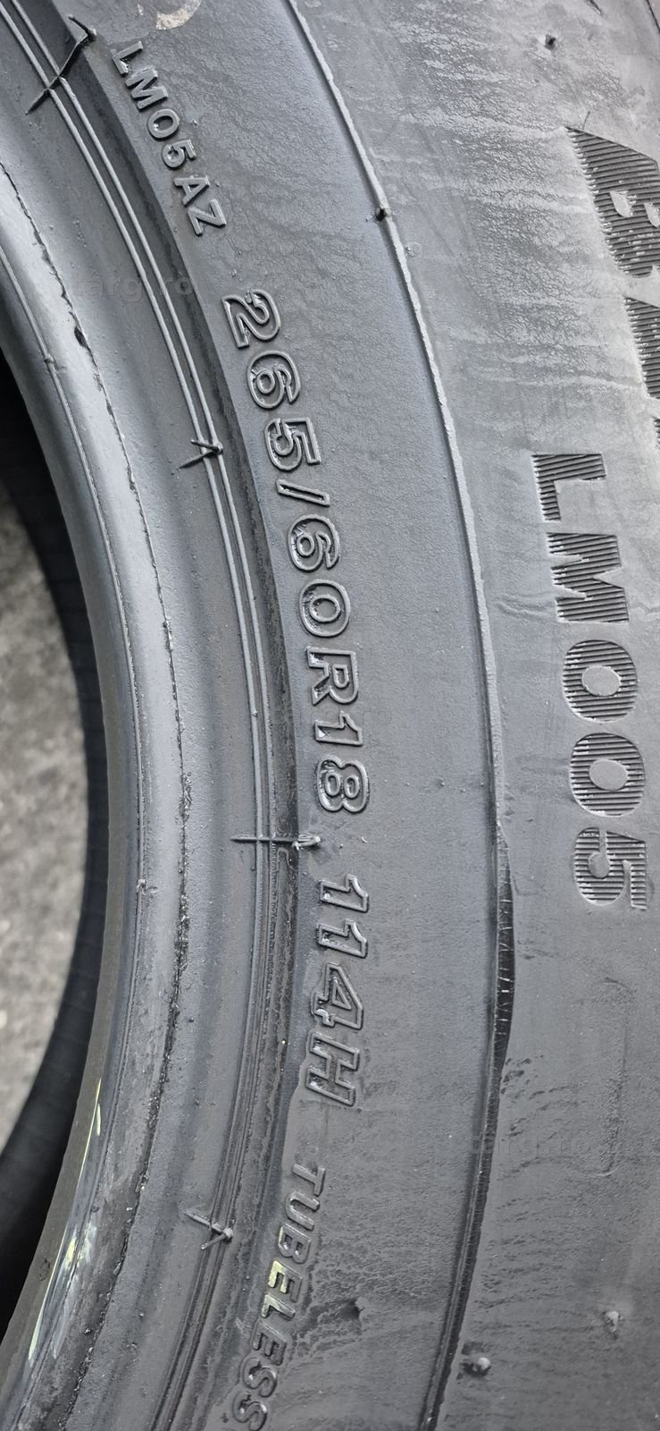 4 anvelope iarna Bridgestone 265/60/18,dot 2022.Pretul este pe bucata. 6