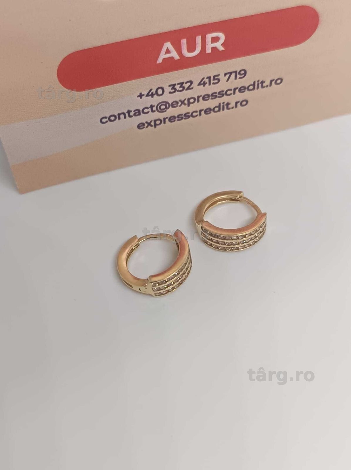 Cercei Aur 14K 2.20g (Ag4 Dacia B.52376.3) Garantie 2 ani 3