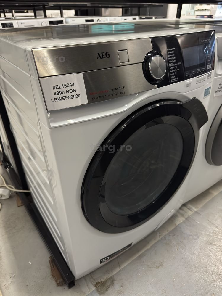 Mașină de spălat rufe cu uscător cu pompă de căldură AEG L9WEF80690
