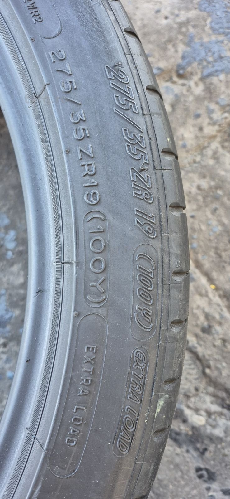 4 anvelope vara Michelin,fata 245/40/19,spate 275/35/19.Pretul este pe bucata 7