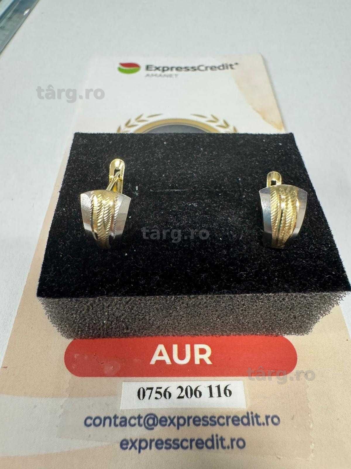 Cercei din aur 14k (69342.1/ 10 Pacurari 1) Garantie 2ani!