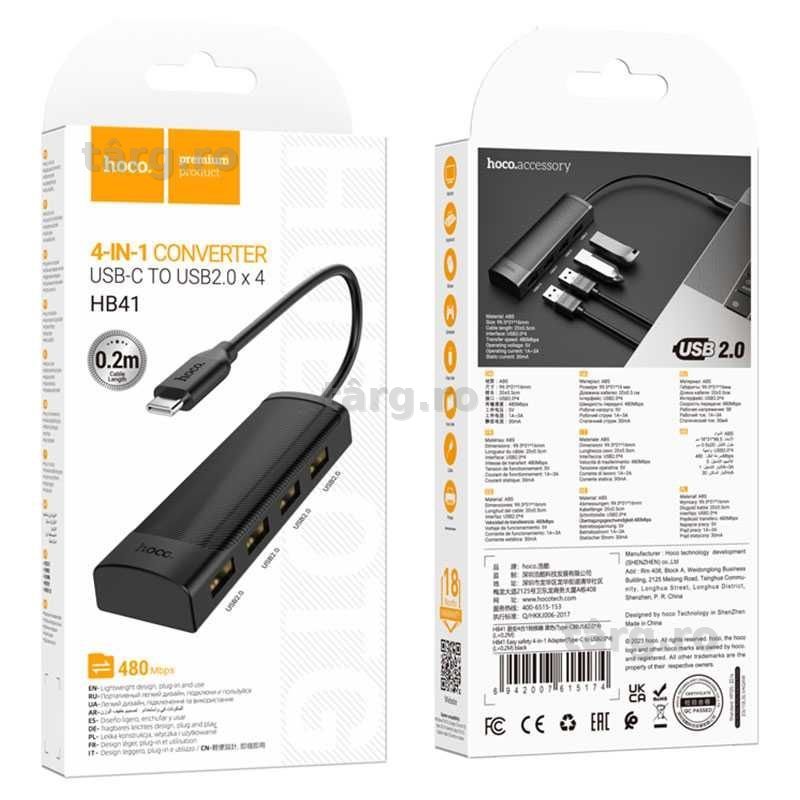Adaptor Hub cu 4 Porturi USB - Conector Type C 2