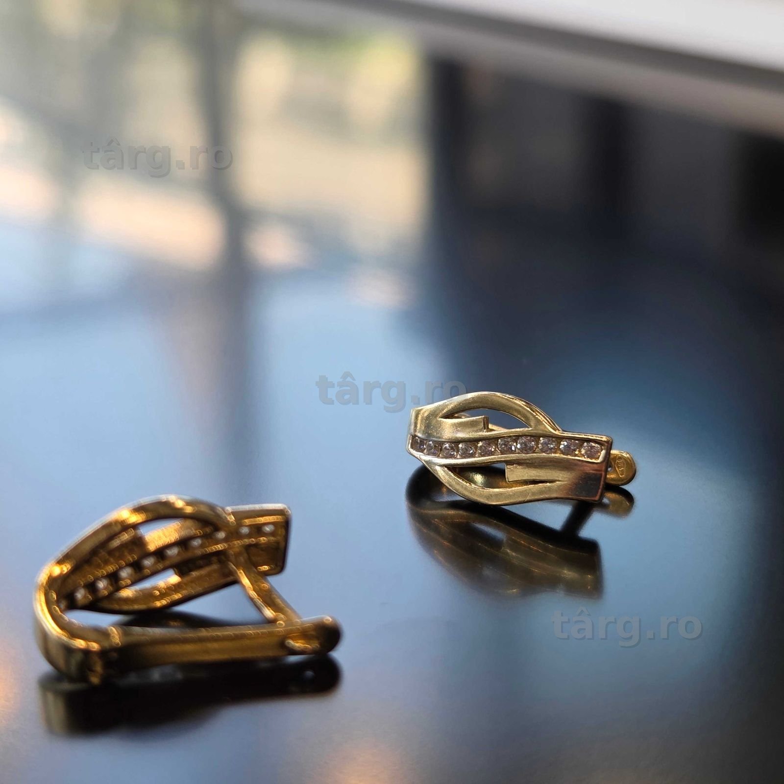 Cercei Aur 14K (Iulius Mall)(B-333.1) Garantie 2 ani! 3