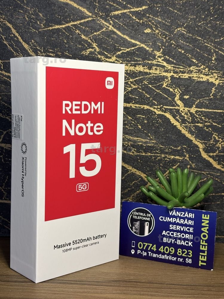 Redmi Note 15/256GB/2 Ani Garantie Centrul de Telefoane/rate