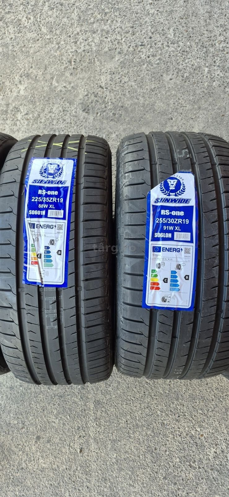 4 anvelope vara noi Sunwide,fata 225/35/19,spate 255/30/19,dot 2025.Pretul este pe bucata. 2